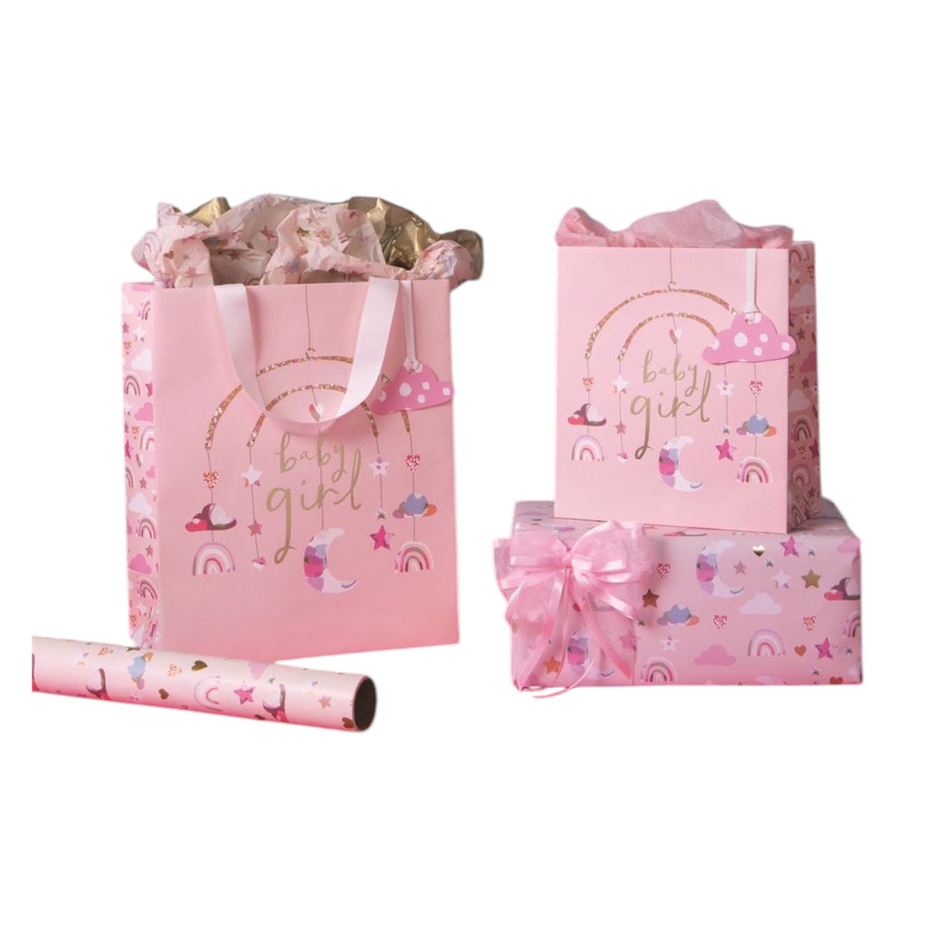 baby gift wrap, baby gift bags, baby bows, baby tissue paper, baby gift wrapping supplies, newborn gift packaging, baby shower gift wrap, christening gift wrap.