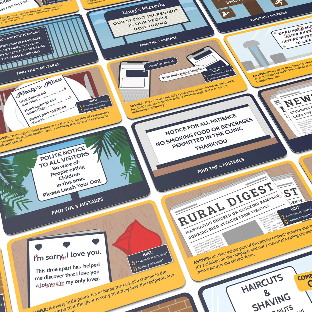 Grammar Police Card Game Bubblegum Stuff UK