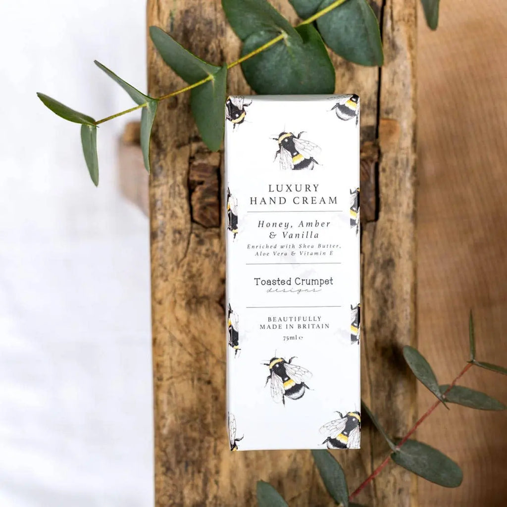 Honey, Amber & Vanilla Luxury Hand Cream (Bee Collection) Toasted Crumpet