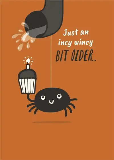 Birthday Humour Card - Giggles, Little Spider UK Greetings