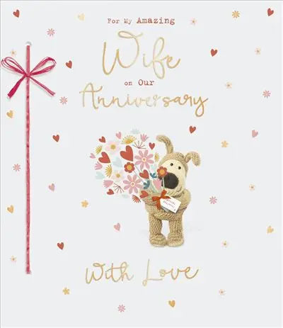 Anniversary Card - Wife, Boofle UK Greetings