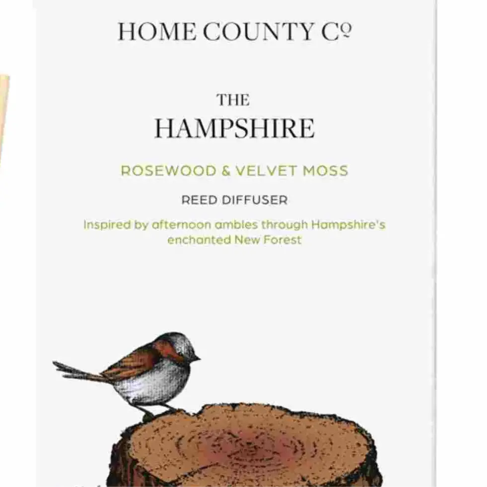 Home County Candle Co - The Hampshire Reer Diffuser, Rosewood + Velvet Moss Home County Co.