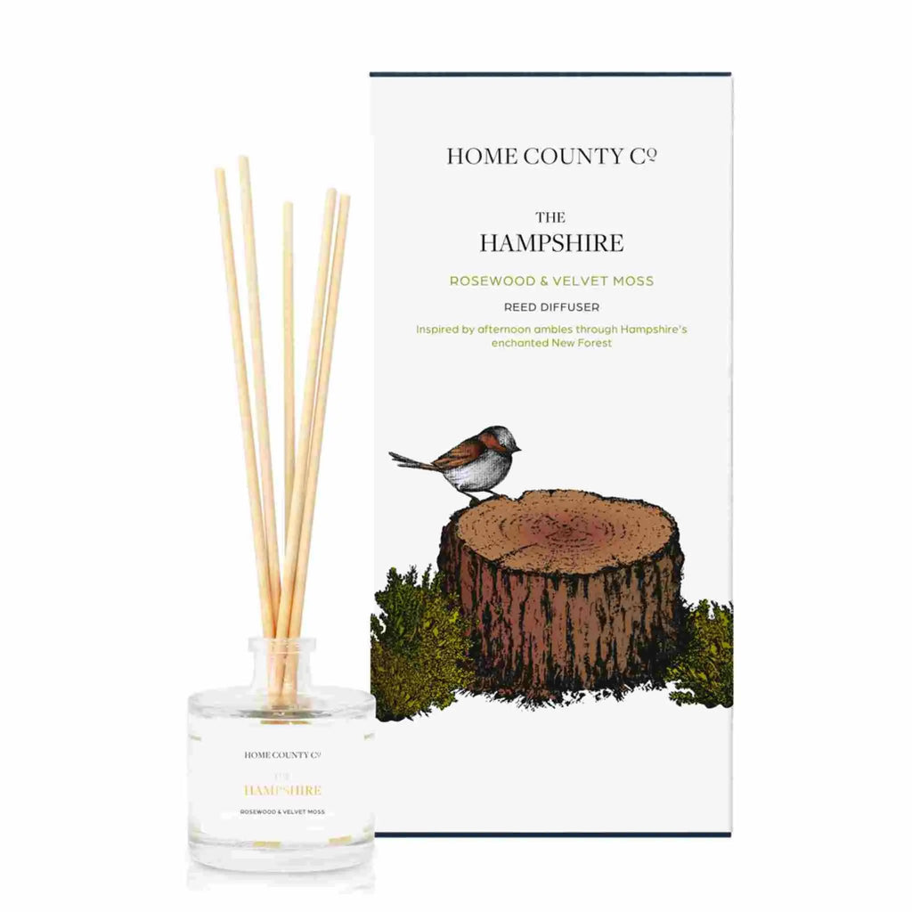 Home County Candle Co - The Hampshire Reer Diffuser, Rosewood + Velvet Moss Home County Co.