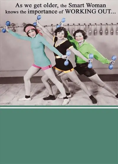 Humour Birthday Card - Woman Workout UK Greetings