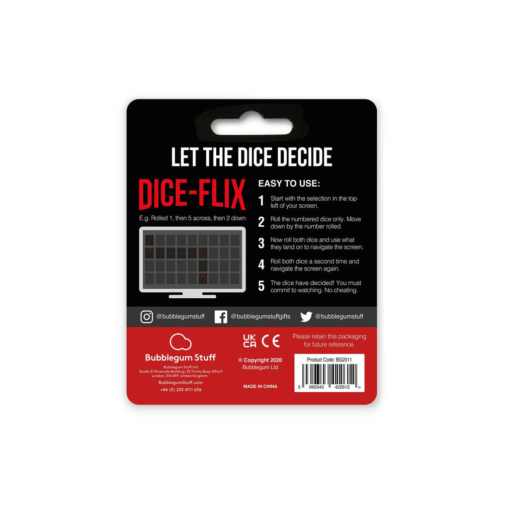 Dice-flix Decision Dice Game Bubblegum Stuff UK