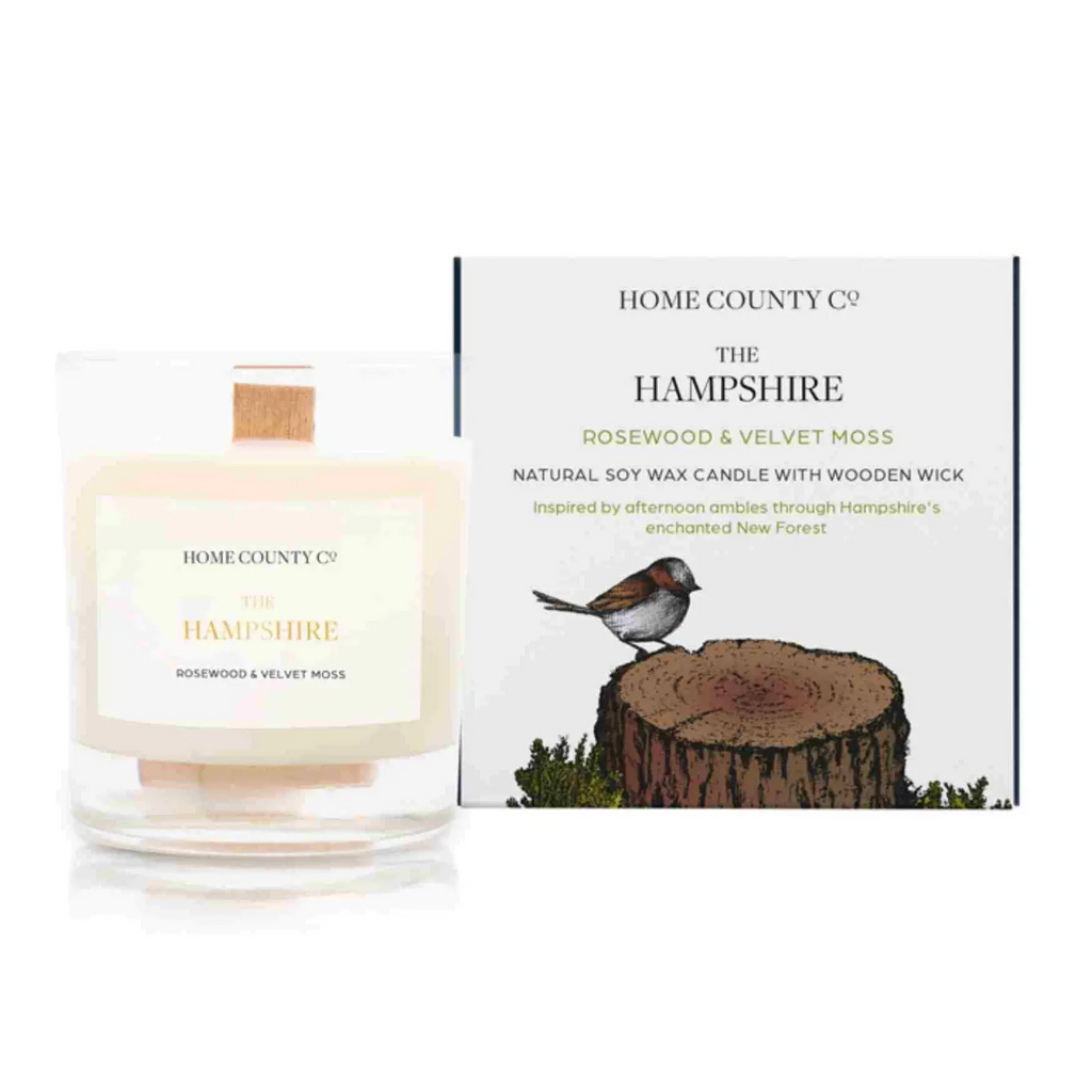 Home County Candle Co - The Hampshire Candle, Rosewood + Velvet Moss Home County Co.