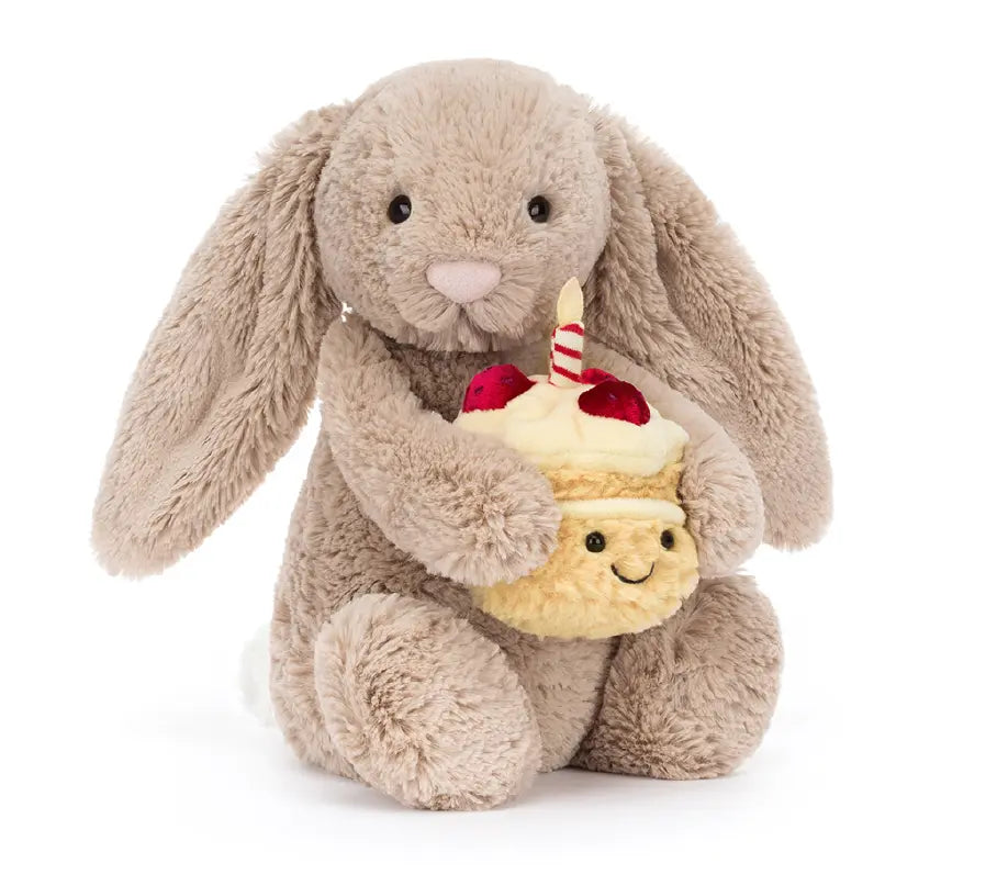 Jellycat - Birthday Bashful Beige Bunny Jellycat