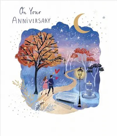 Anniversary Card - Your, Couple In Park UK Greetings