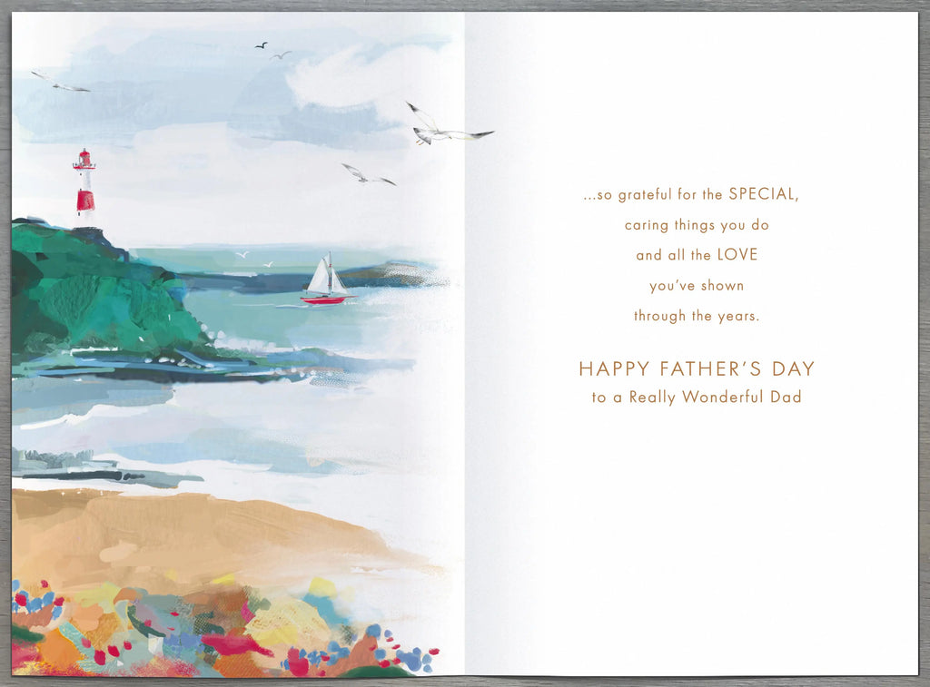 Father's Day - Watercolour Sailing Boat UK Greetings