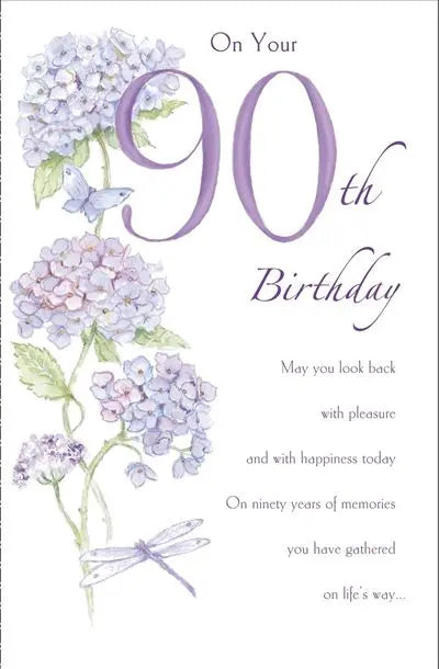 Age 90th Birthday - Kathryn White UK Greetings