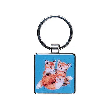 Wrendale - Fox Keyring, Snug as a Cub Wrendale