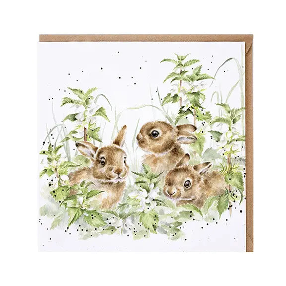 Wrendale Card - Spring Hares Wrendale