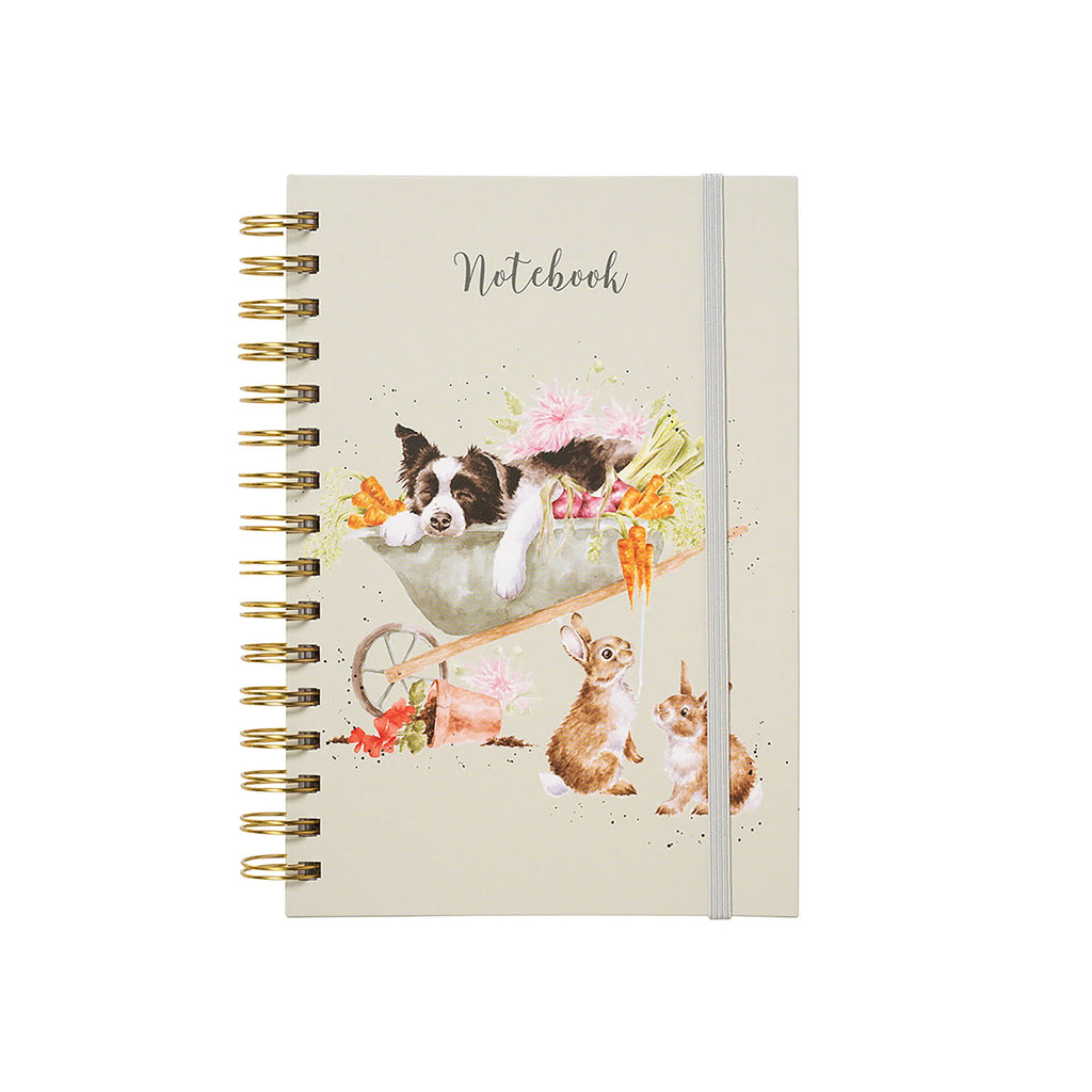Wrendale - A5 Dog/Cat/Rabbit Notebook, Sleeping on the Job Wrendale