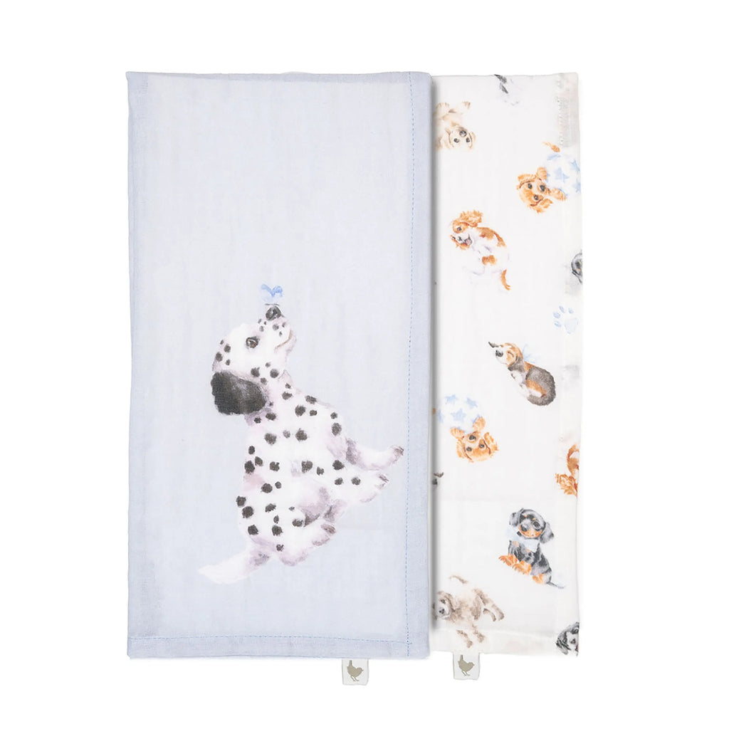 Wrendale - Little Wren Muslin Gift Set, Little Paws Wrendale