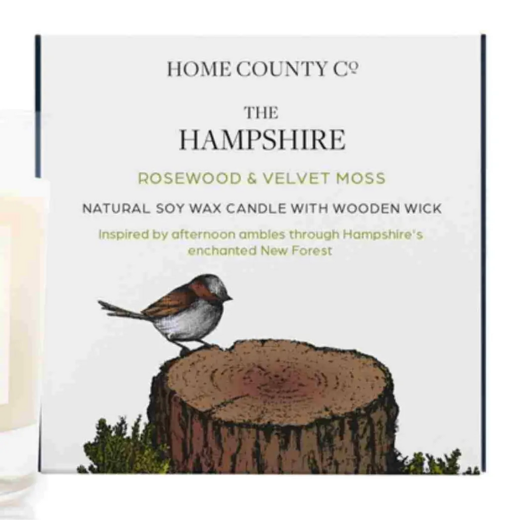 Home County Candle Co - The Hampshire Candle, Rosewood + Velvet Moss Home County Co.