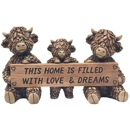 Hughie Highland Family Cows Gainsborough Giftware