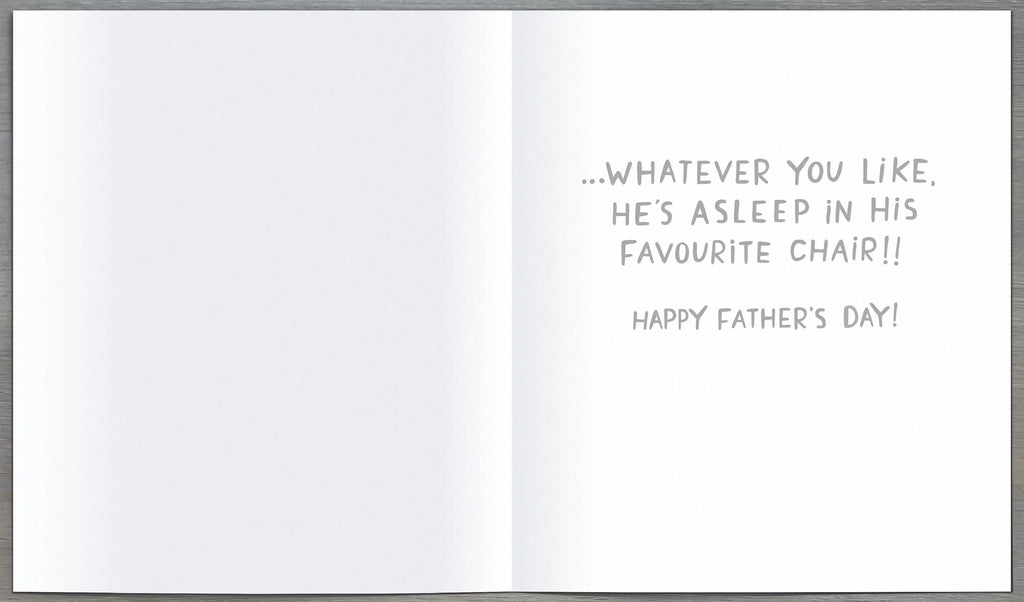 Father's Day - Grandad Asleep In His Chair UK Greetings
