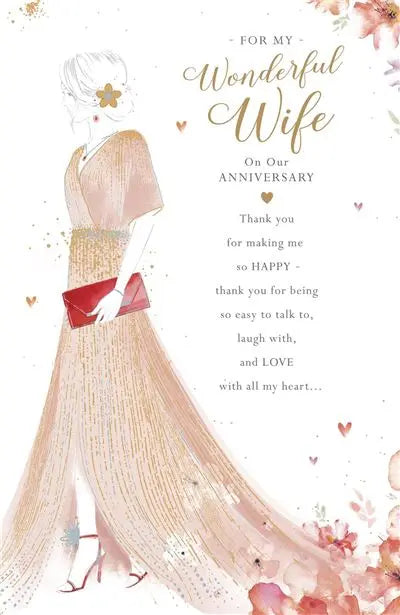 Anniversary Card - Wife, Dress UK Greetings