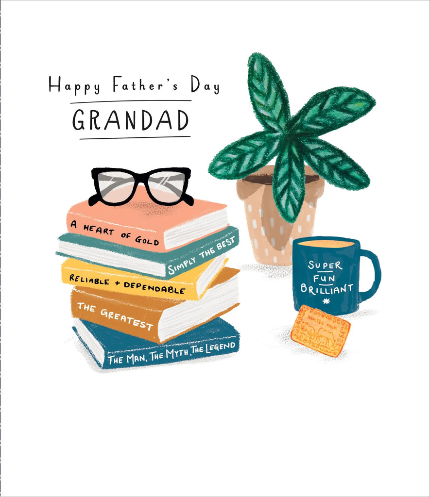 Father's Day - Grandad Stack Of Books UK Greetings