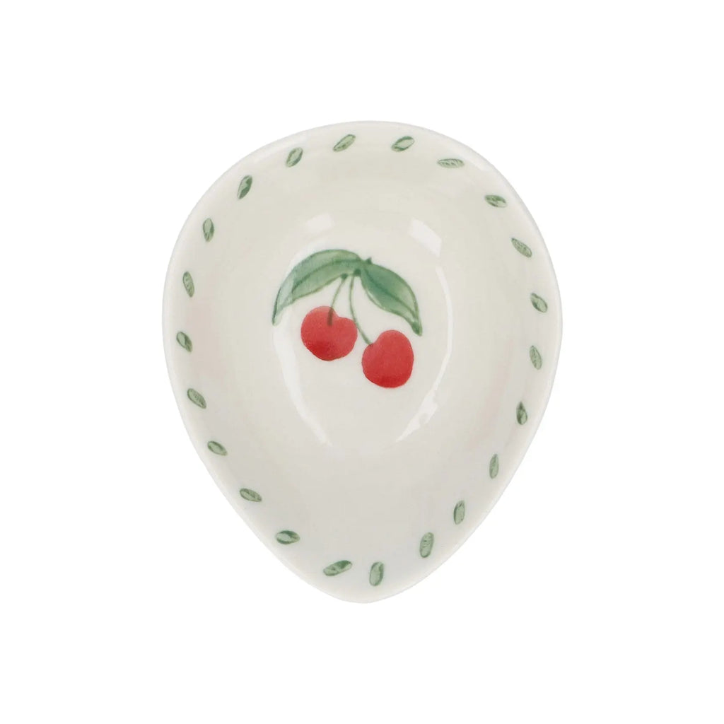 Cherries Stoneware Oval Bowl Gisela Graham