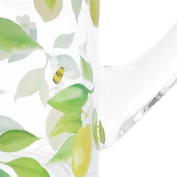 Lemon Printed Glass Water Jug Gisela Graham