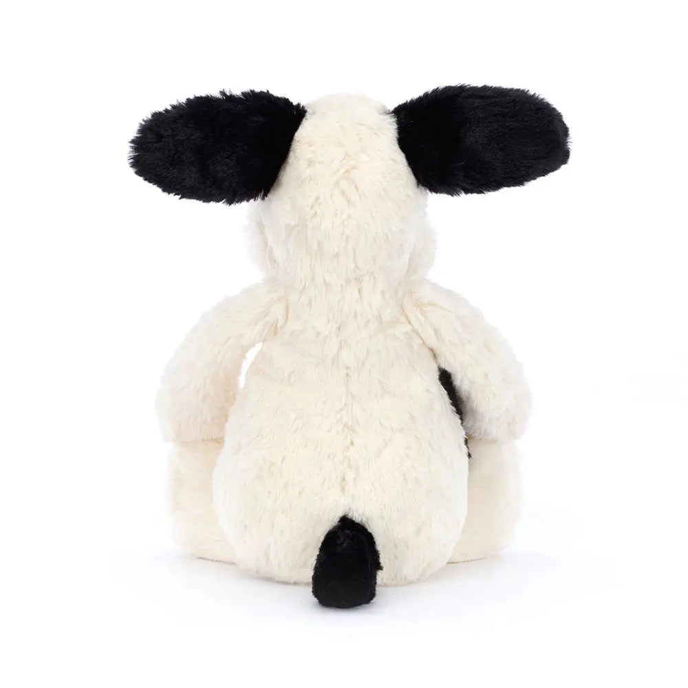 Jellycat - Bashful Black and Cream Puppy Medium Jellycat