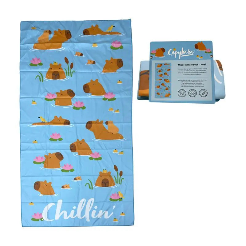 Capybara Microfibre Beach Towel Puckator