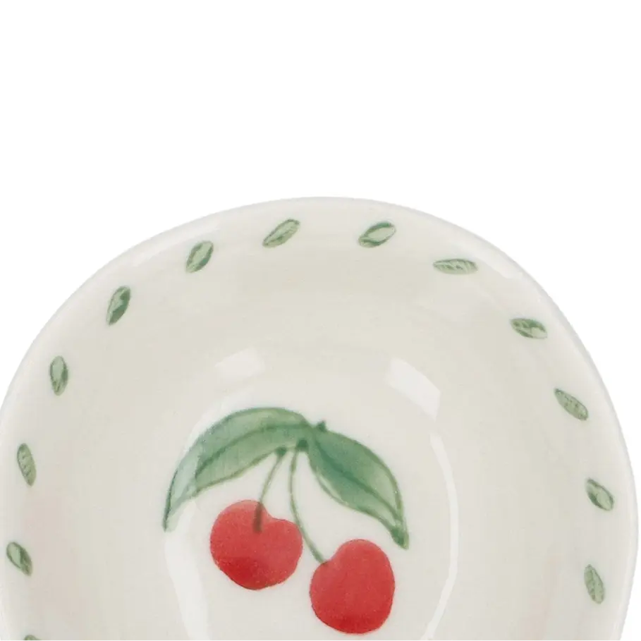 Cherries Stoneware Oval Bowl Gisela Graham