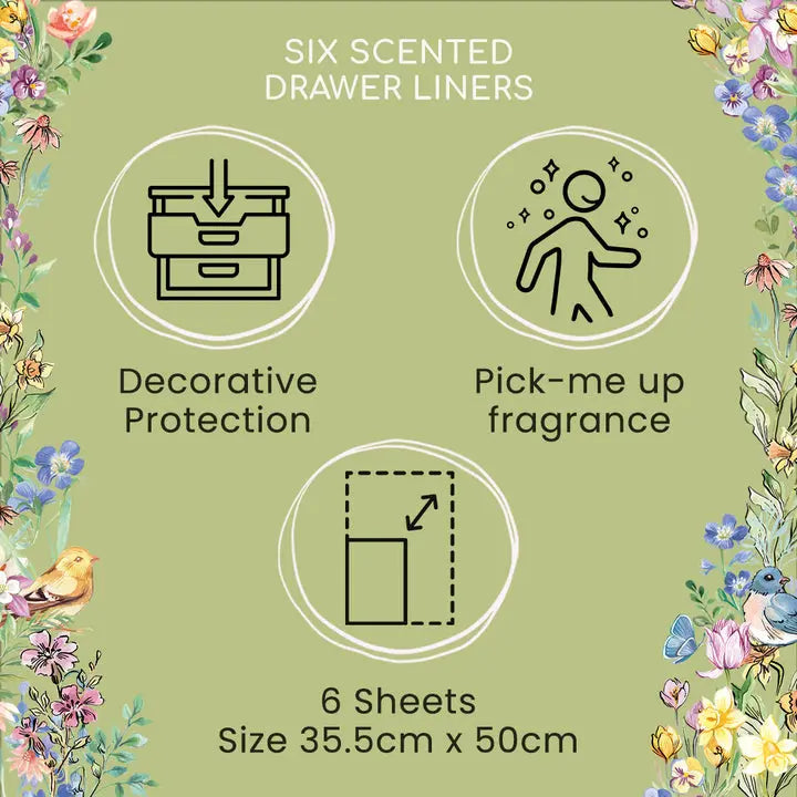 Flower Of Focus Scented Drawer Liners Heathcote & Ivory