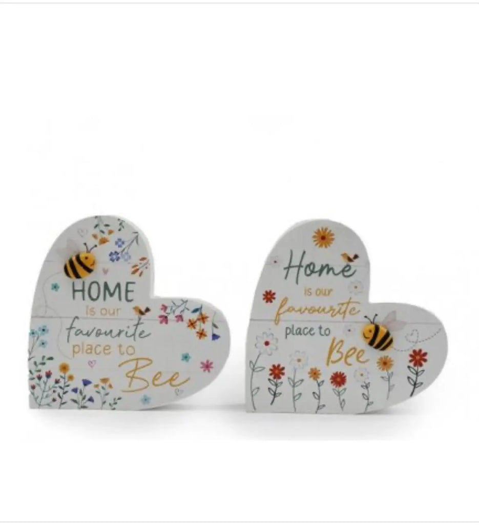 Heart Bee Decoration - Home Is Our Favourite Place Bee Gainsborough Giftware