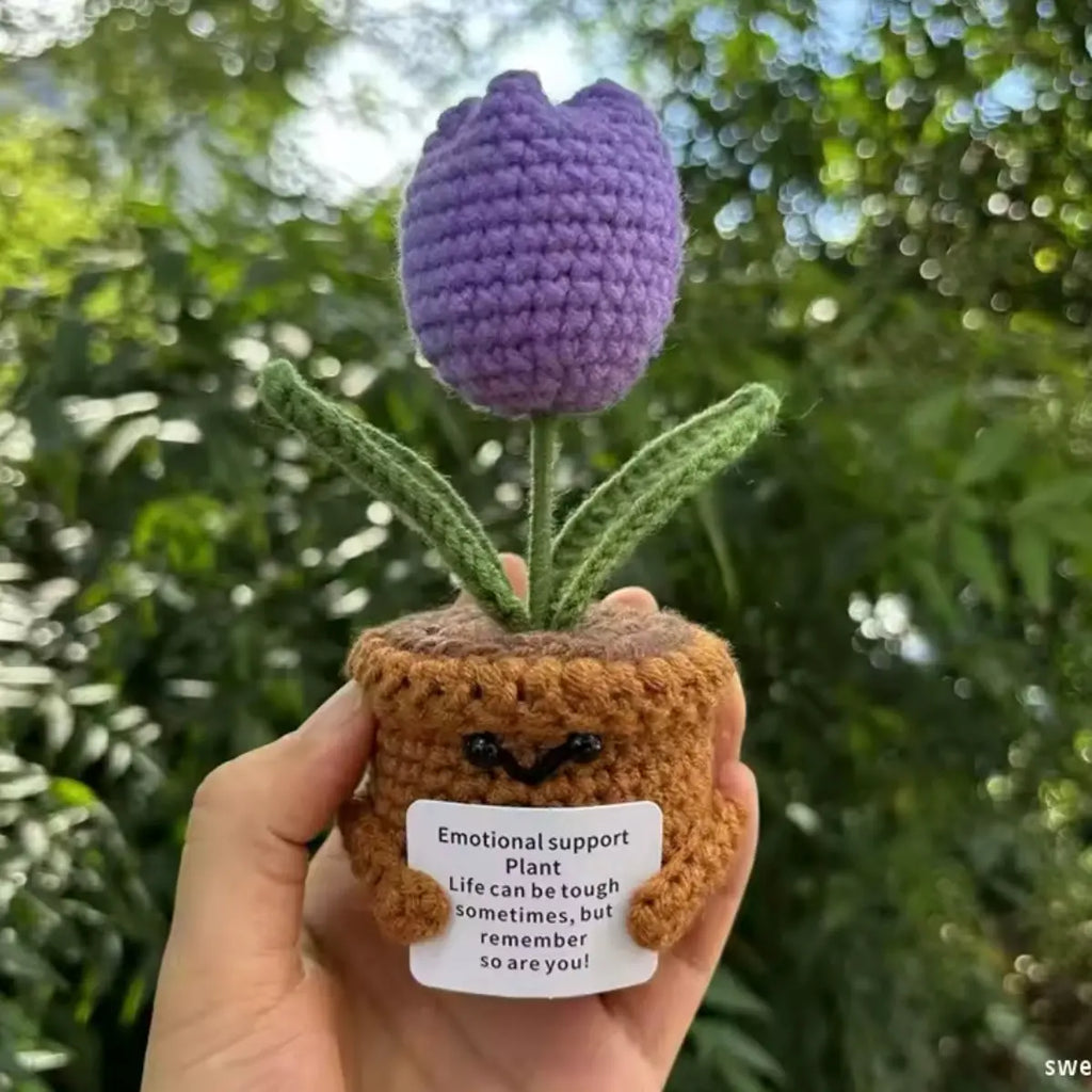 Crochet Pals - Purple Tulip Emotional Support Plant Forget Me Not 247