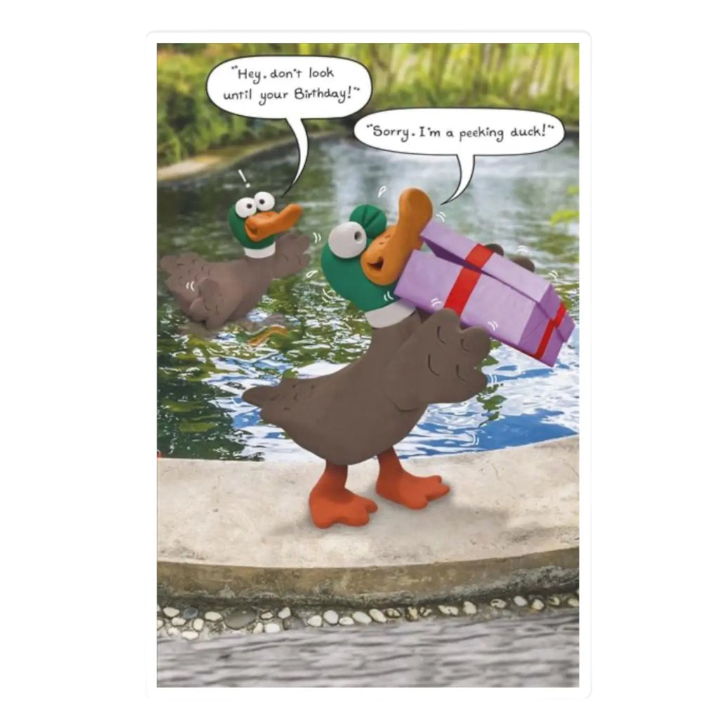 Humour Birthday Card - Out of the Ark, Peeking Duck UK Greetings