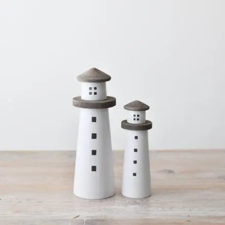 Wooden White Lighthouse Gainsborough Giftware