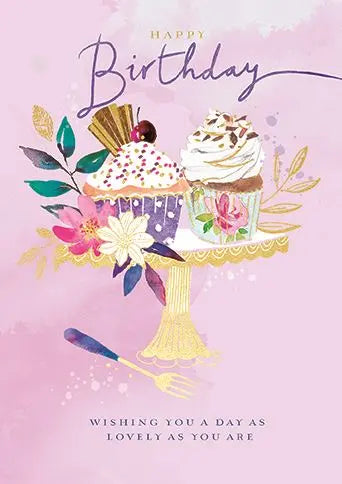 Female Birthday Card - Time For Cake Ling Design