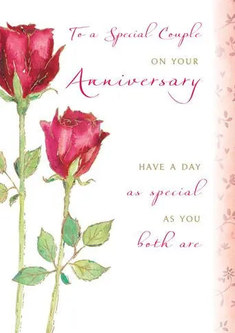 Anniversary Card - Your Anniversary, Romantic Roses Ling Design