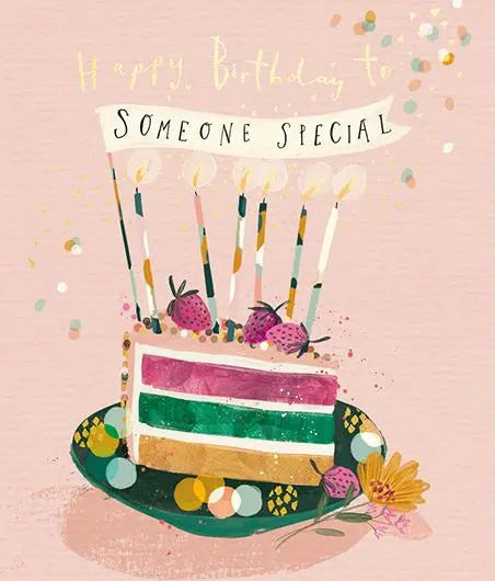 Birthday Card - Someone Special, Birthday Cake Ling Design