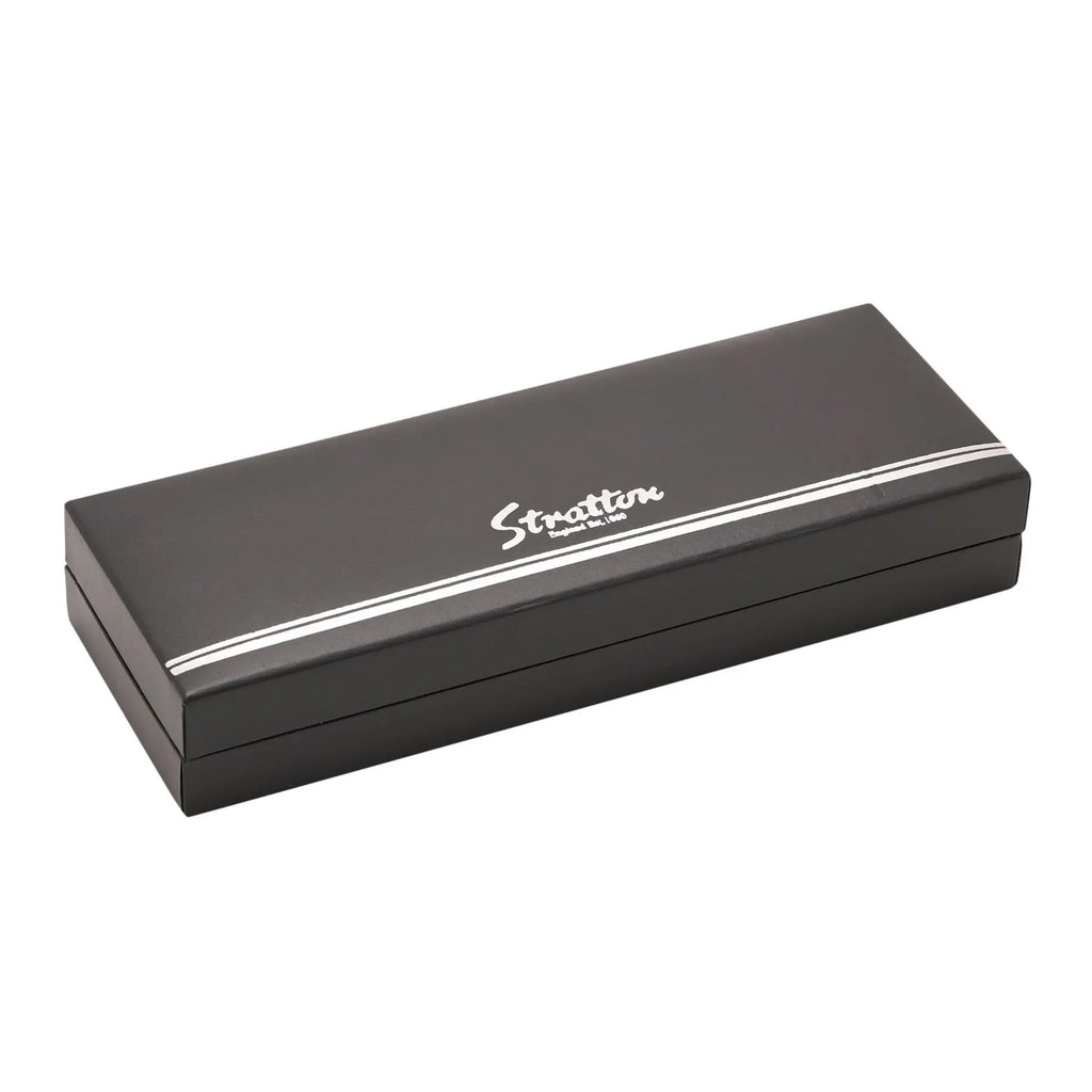 Stratton Ballpoint Pen & Rollerball Pen Set - Black Widdop & Co