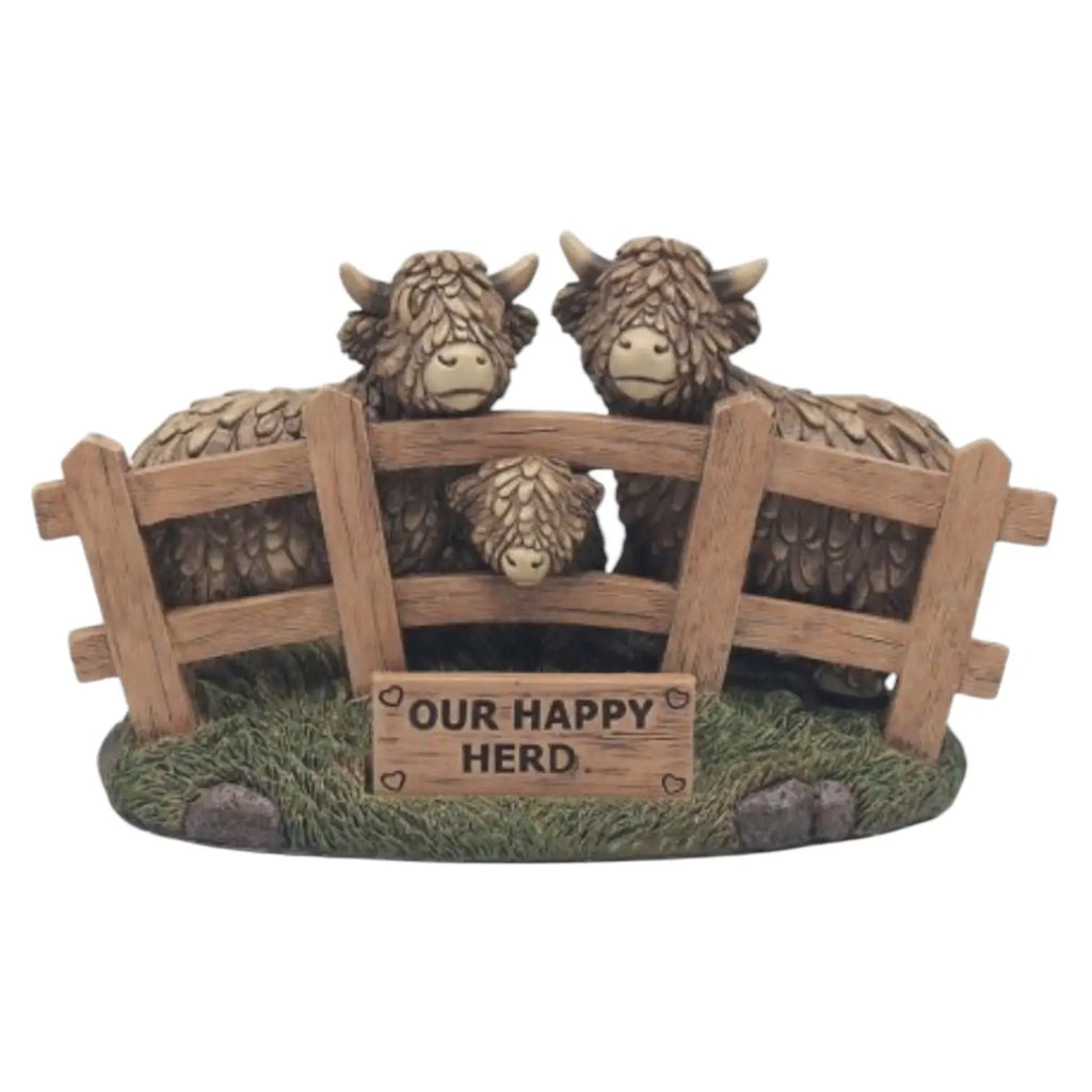 Highland Cows - "Our Happy Herd" Ornament Gainsborough Giftware
