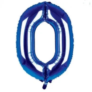 34" Dark Blue Number 0 - Foil Helium Balloon Wholesale