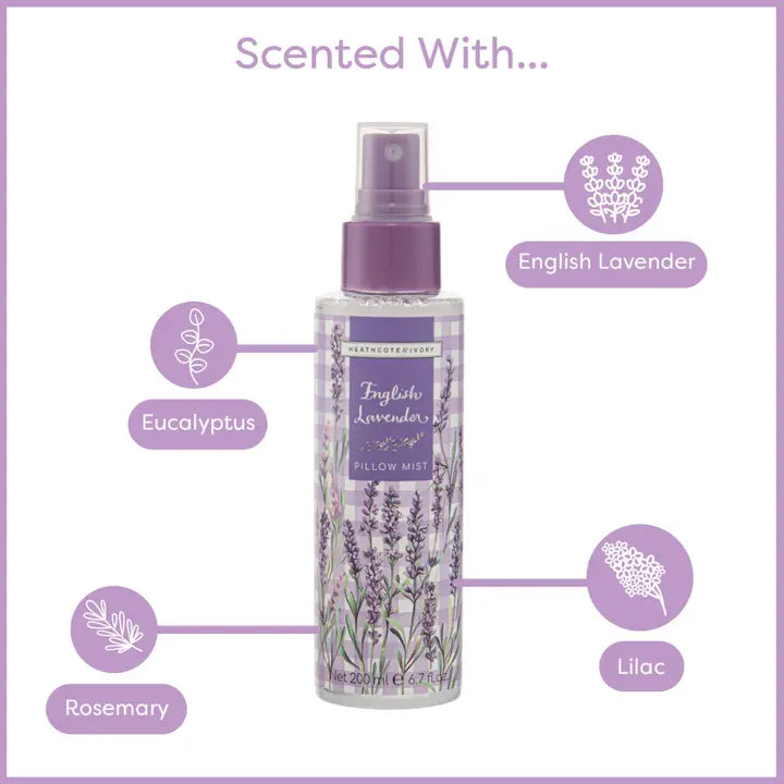 English Lavender Pillow Mist 120m Heathcote & Ivory