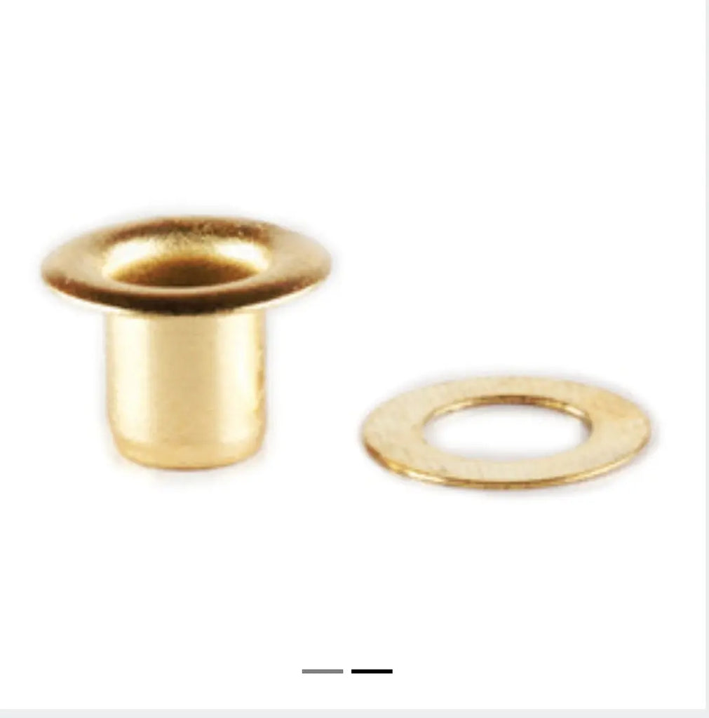 Eyelets With Tool - 7mm Gold Brass Groves & Banks