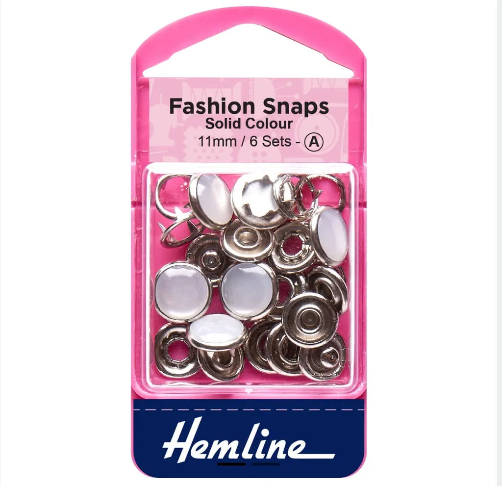 Snap Fasteners - Pearl Solid 11mm Groves & Banks
