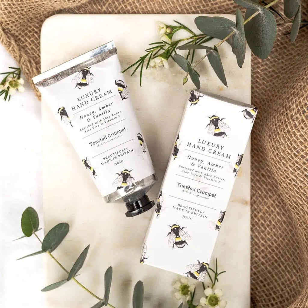 Honey, Amber & Vanilla Luxury Hand Cream (Bee Collection) Toasted Crumpet
