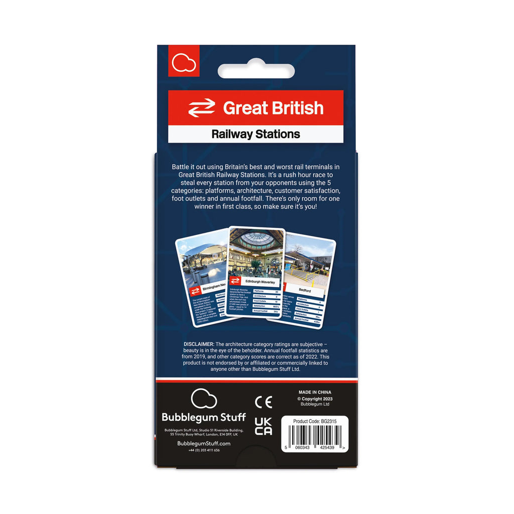 Great British Railway Stations Card Game Bubblegum Stuff UK