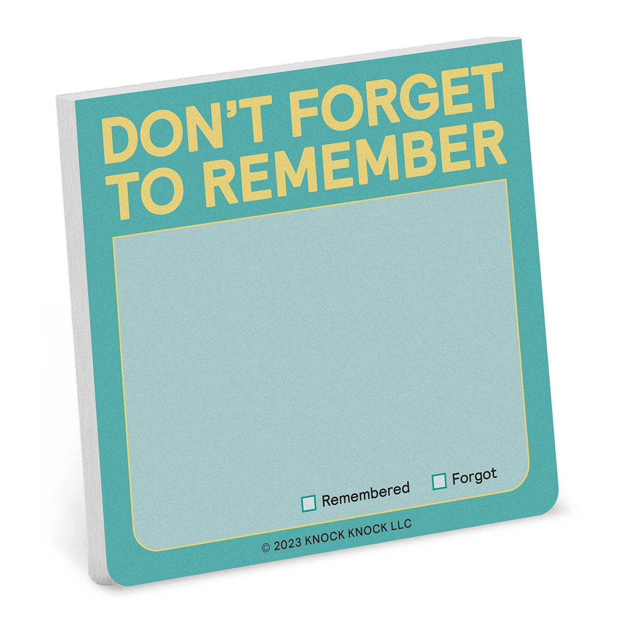 Knock Knock Stationery - Don't Forget to Remember Sticky Note – Forget ...