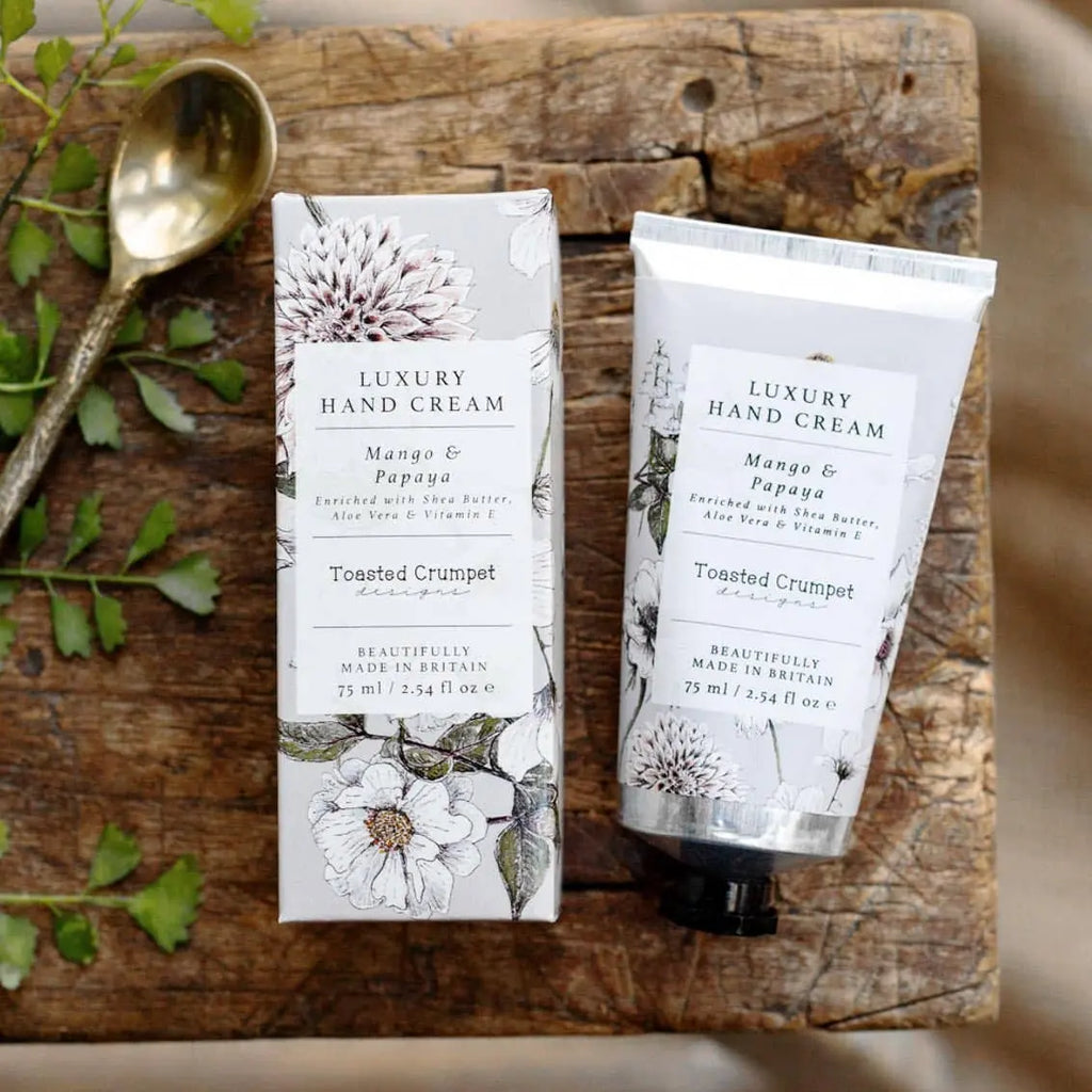 Mango & Papaya Luxury Hand Cream (Blanc Collection) Toasted Crumpet