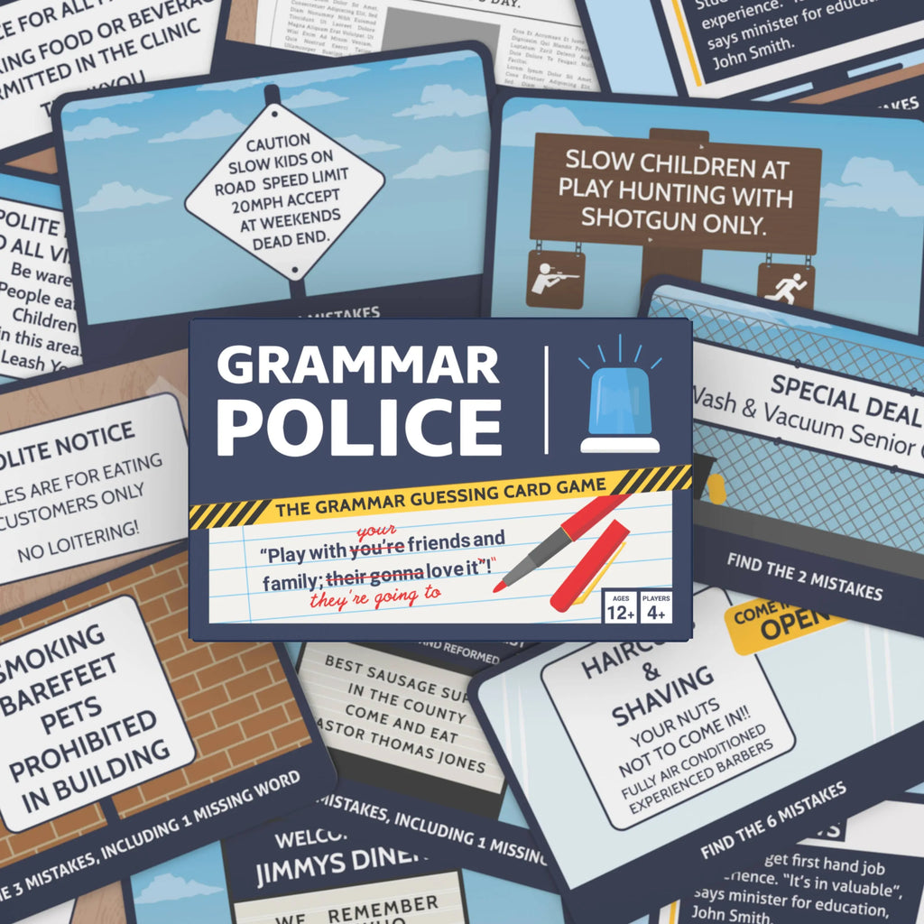Grammar Police Card Game Bubblegum Stuff UK