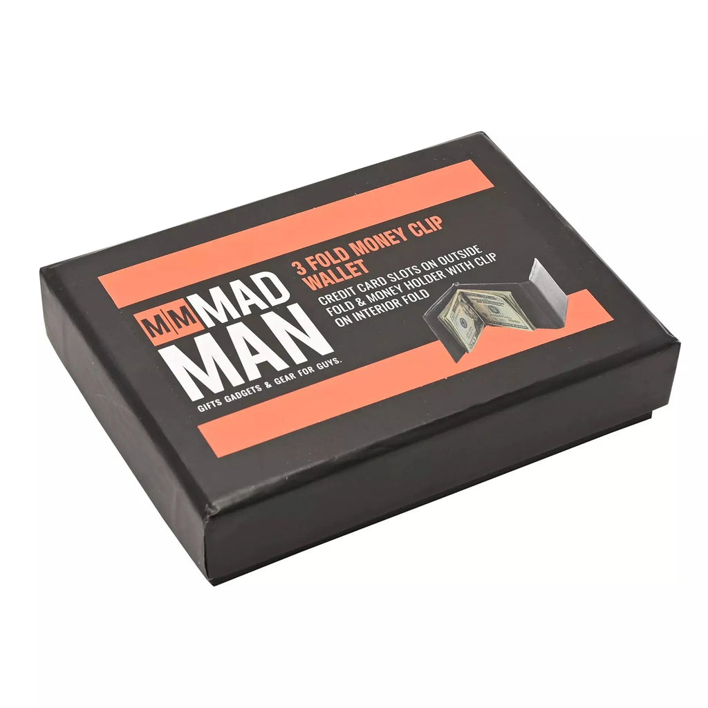 Mad Man - Brown 3 Fold Money Clip Wallet Widdop & Co