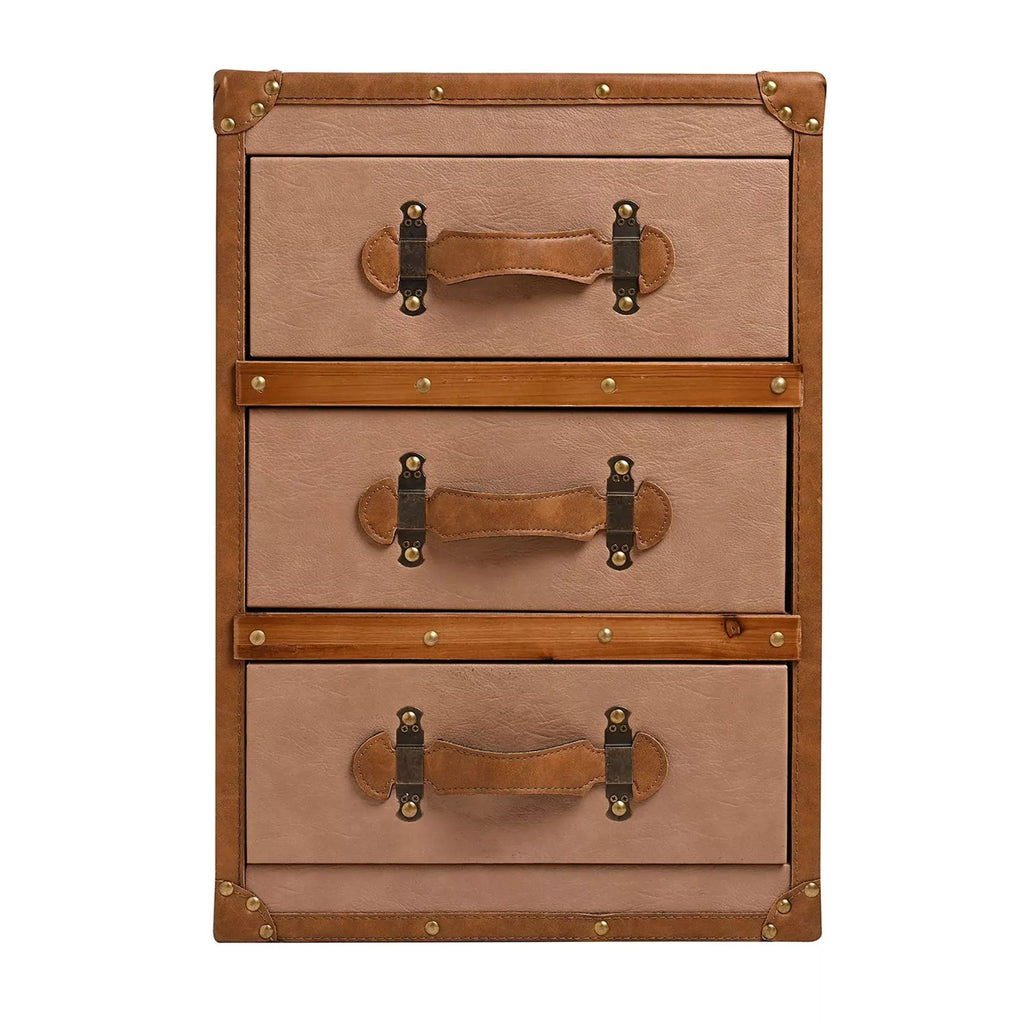Harvey Makin - Tan 3 Drawer Storage Box Widdop & Co