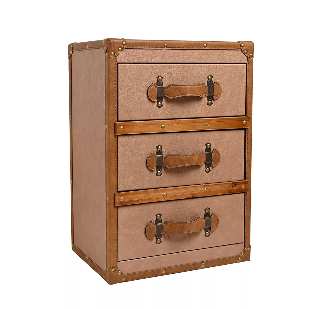 Harvey Makin - Tan 3 Drawer Storage Box Widdop & Co